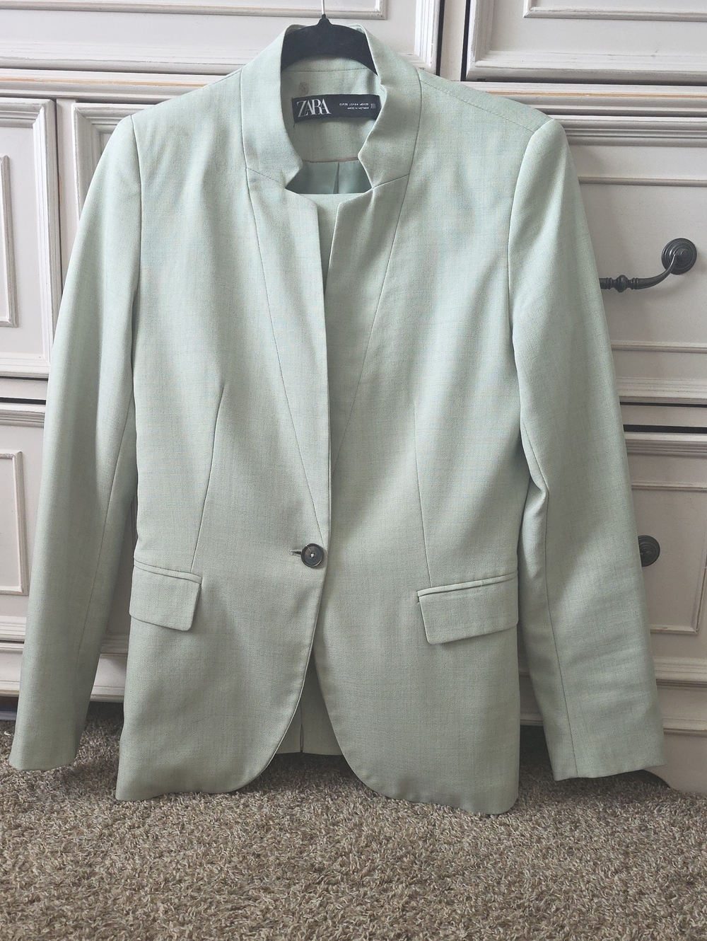 ZARA Mint Green Single-Button Suit - Women's